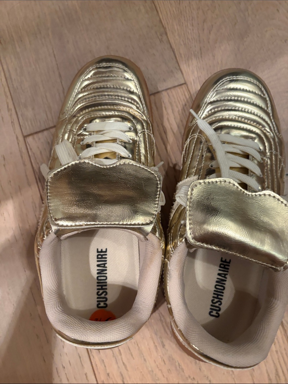 Cushionaire Metallic Gold Women's Fashion Sneakers